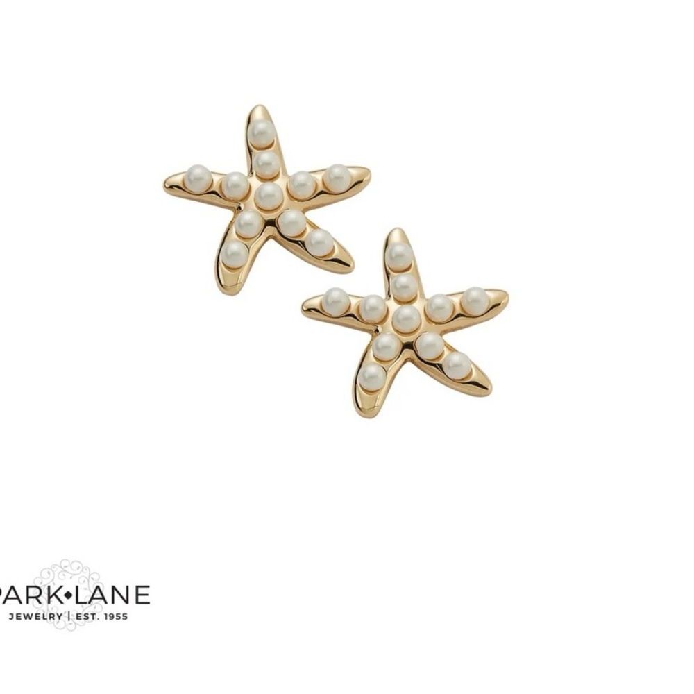 Park Lane Gold Starfish Earrings with Pearls